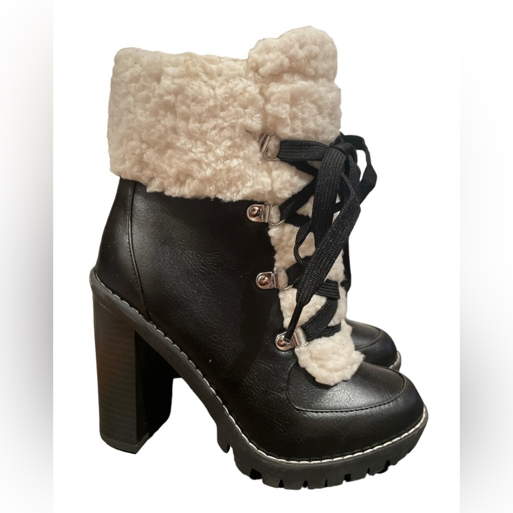 BCBGENERATION
Palli Faux Shearling Block Heel Booties